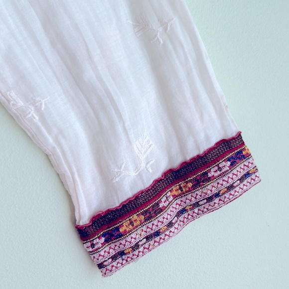 Joie Lace Trim Boho Flowy Long Sleeve Blouse - Picture 6 of 9